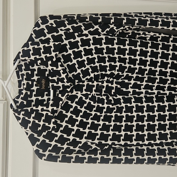 Laundry by Shelli Segal Black White Geometric Dress Sz 6 - Picture 4 of 7